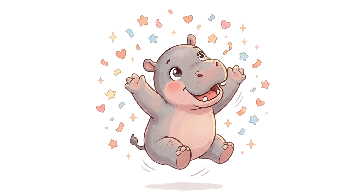 Celebrating hippo